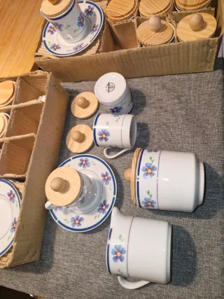 Set 12 Tazzine Caffè + Brick + Zuccheriera NUOVO