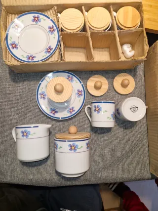 Set 12 Tazzine Caffè + Brick + Zuccheriera NUOVO