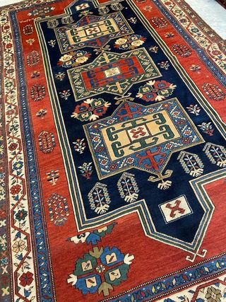 Tappeto antico annodato a mano 100% lana