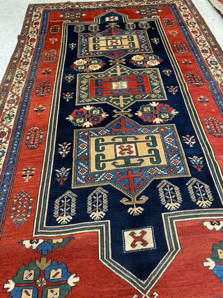 Tappeto antico annodato a mano 100% lana