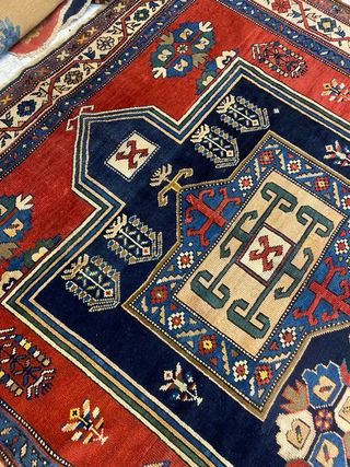 Tappeto antico annodato a mano 100% lana