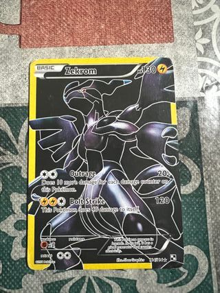 Carta Pokémon Zekrom Básica HP130 carta auténtica.