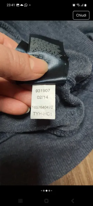 Felpa Tommy Hilfiger donna blu taglia S,cappuccio