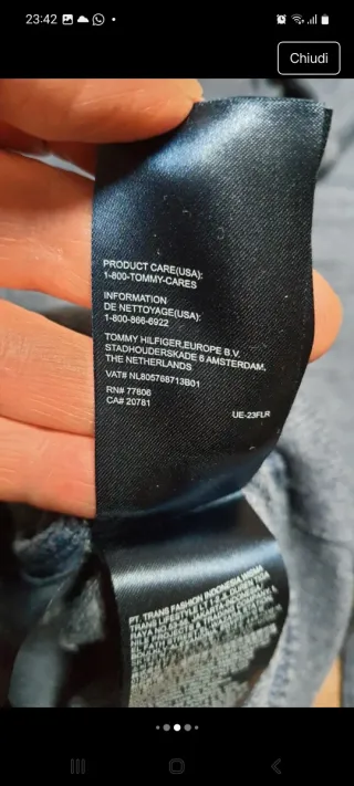 Felpa Tommy Hilfiger donna blu taglia S,cappuccio