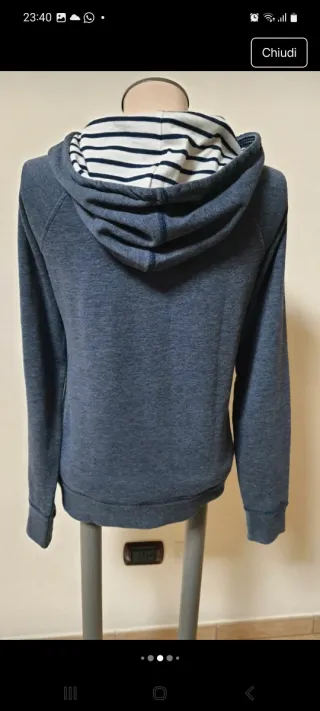 Felpa Tommy Hilfiger donna blu taglia S,cappuccio