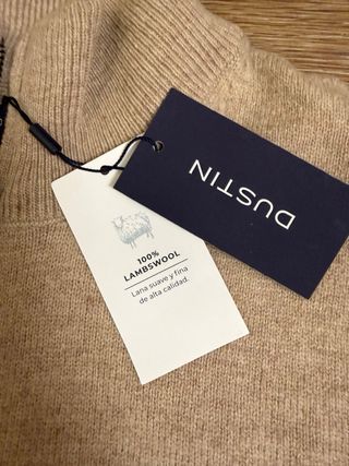 Jersey de lana DUSTIN cremallera hombre beige