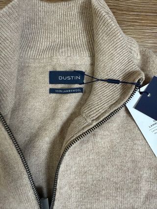 Jersey de lana DUSTIN cremallera hombre beige