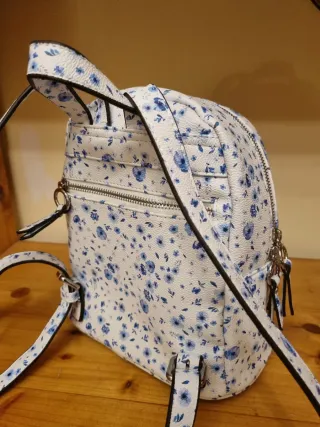 Parfois Mochila Estampado Floral Azul Talla M