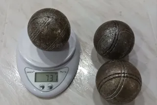 3 Bolas Petanca 731 gramos usadas Buen Estado