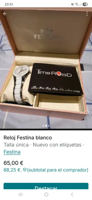 Reloj Festina Blanco