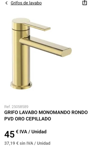 Grifo lavabo monomando Rondo Pro - oro viejo