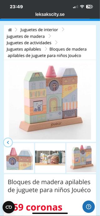 Bloques de madera apilables Juguete Niños