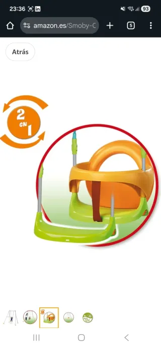 Columpio Smoby Metal 180cm