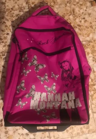 Maleta Hanna Montana grande rueda descosida s69x49