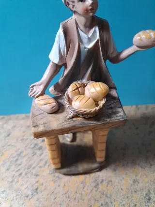 Figura Belén Panadero con Cesta y mesa