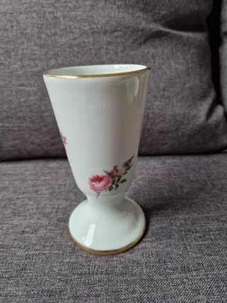 Copa Limoges France Porcelana Flores Rosas