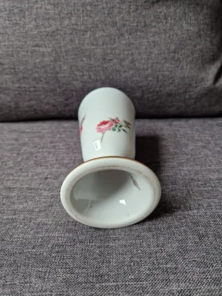 Copa Limoges France Porcelana Flores Rosas