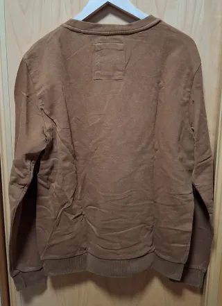 Sudadera hombre marrón con cremalleras