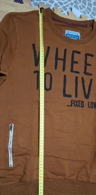 Sudadera hombre marrón con cremalleras