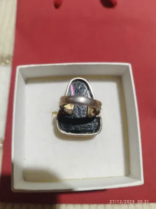ANILLO PLATA DE LEY con cristal dicroico