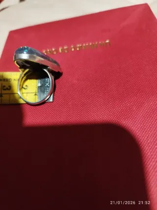 ANILLO PLATA DE LEY con cristal dicroico