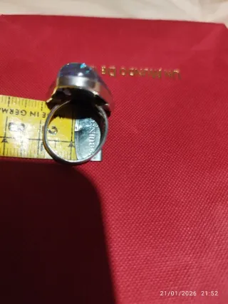 ANILLO PLATA DE LEY con cristal dicroico