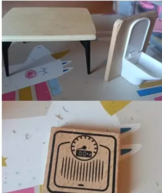 Accesorios para casita de muñecas o de madera