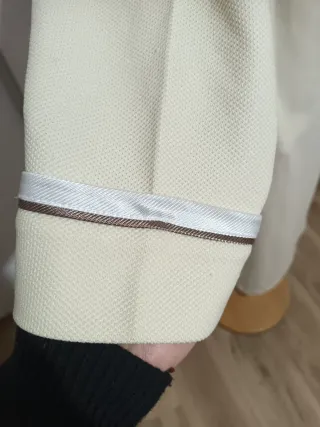 Bata beige mujer lazo