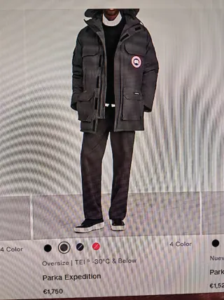 Parka Plumifero Canadá Goose Hombre Negra