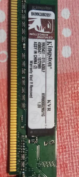 Memoria RAM Kingston DDR2 1GB KVR800D2N6/1G