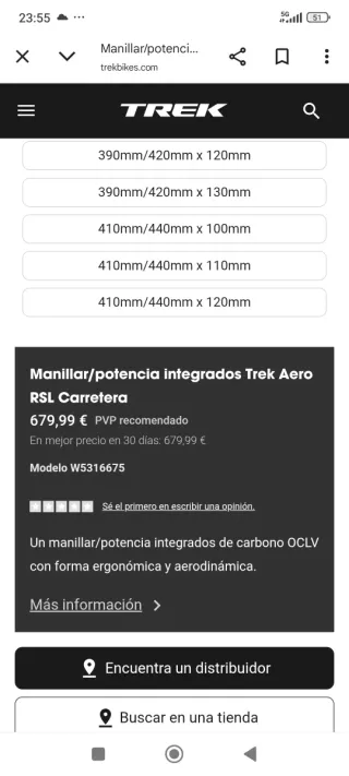 Manillar Integrado Bontrager RSL