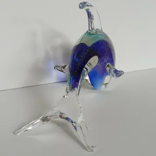 Delfino vintage Murano Sommerso Vetro Artistico
