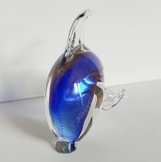 Delfino vintage Murano Sommerso Vetro Artistico