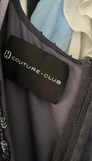 Vestido de fiesta gris plateado