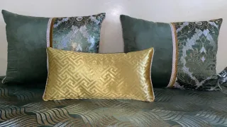 !!! Oferta !!!Fundas Salón Marroquí: Oro y Verde