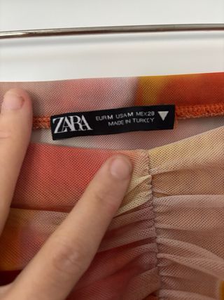 Falda Zara Estampado Multicolor