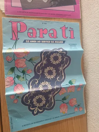 2 Revistas antigas Para ti Bordados e Crochê