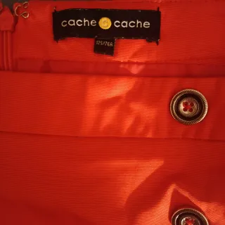 Gonna Cache Cache rossa con bottoni