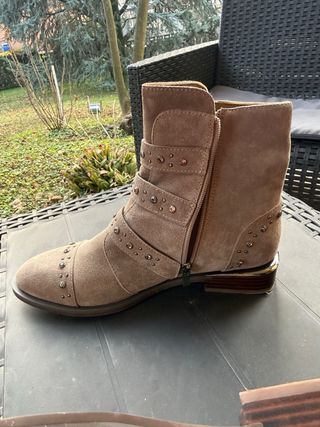 Stivaletti Alma en Pena Beige Camoscio