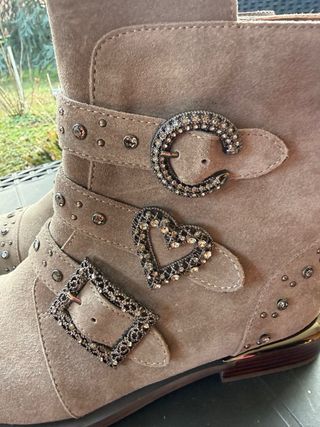 Stivaletti Alma en Pena Beige Camoscio