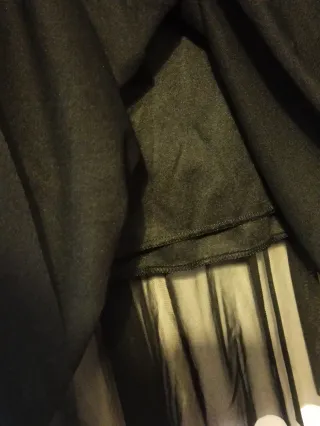 Falda midi tul negra mujer