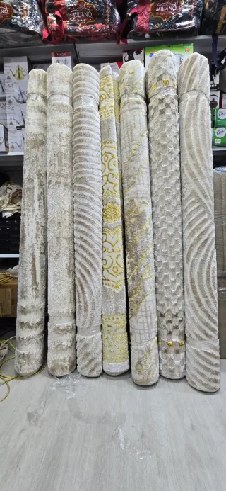 Alfombra turca de terciopelo y tela