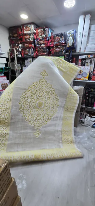 Alfombra turca de terciopelo y tela