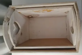 Lote:2 Cajas madera diseño pizarra y corazón