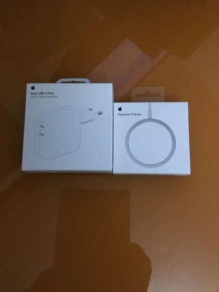 iphone cargador Magsafe+Adaptador Apple 35W 2USB-C