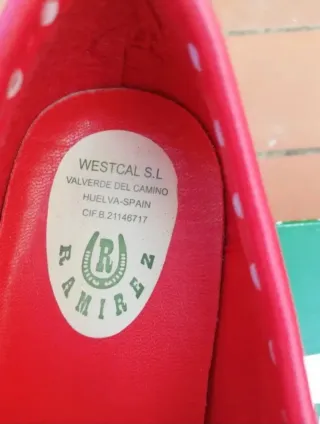 Zapatos Flamenca Lunares Rojos y Blancos