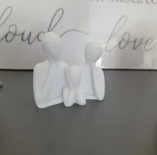 Statua famiglia moderna 10x10cm