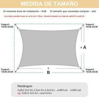 Toldo gris para sol y lluvia