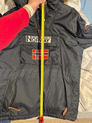 Parka Geographical Norway Talla 16 Azul Marino