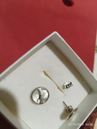 PENDIENTES TOUS Oso Plata y Nácar